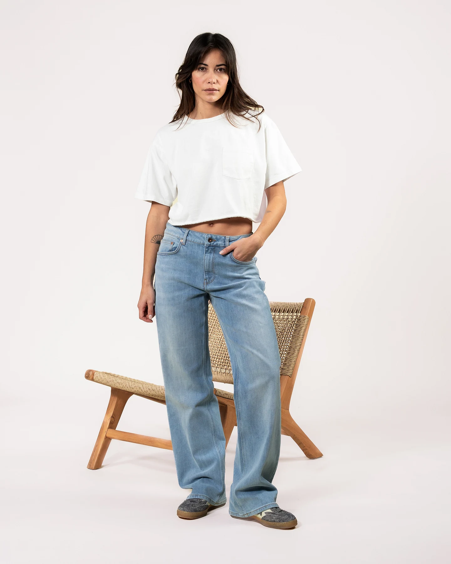 Kuyichi Damen vegan Jeans Lena Loose Misty Ocean – Ansicht 2