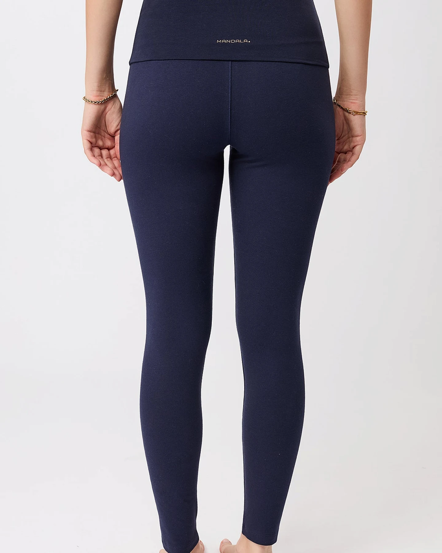MANDALA Damen vegan Leggings Rolldown Night Sky – Ansicht 2