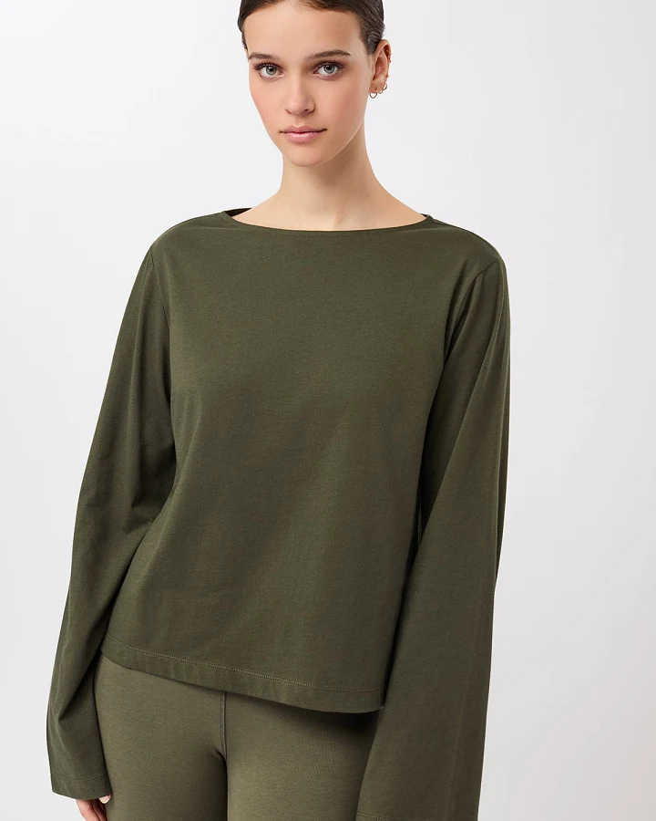 MANDALA Damen vegan Langarmshirt Iconic Leaf