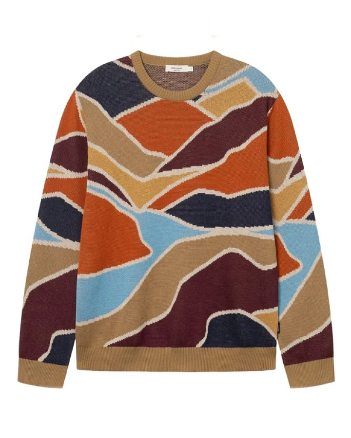 Produktseite: DEDICATED - Sweater Mora Patch Valley - Pullover Gr S bunt