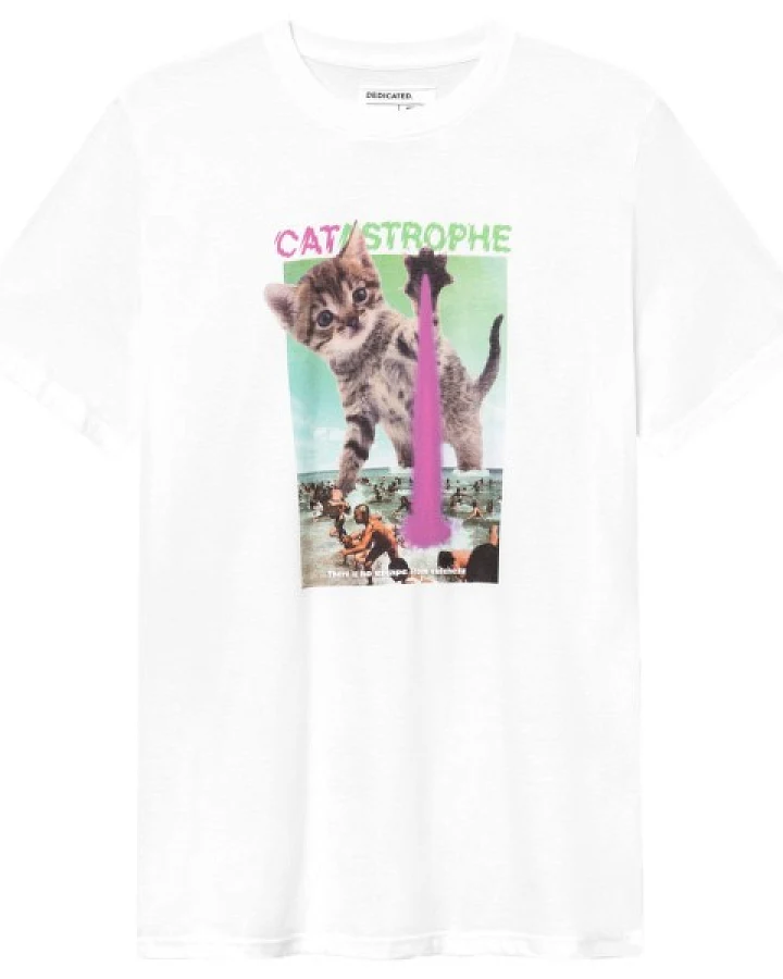 DEDICATED - T-Shirt Stockholm Catastrophe - T-Shirt Gr S weiß