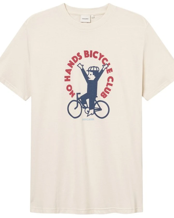 DEDICATED - T-Shirt Stockholm No Hands - T-Shirt Gr S weiß