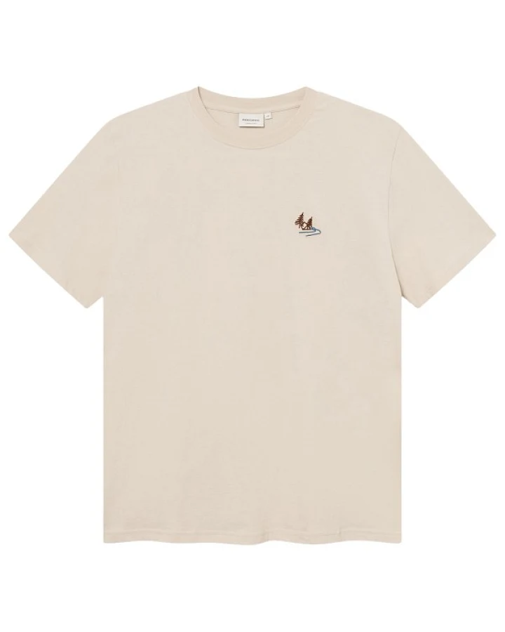 DEDICATED - T-Shirt Stockholm Camp Creek EMB - T-Shirt Gr S beige