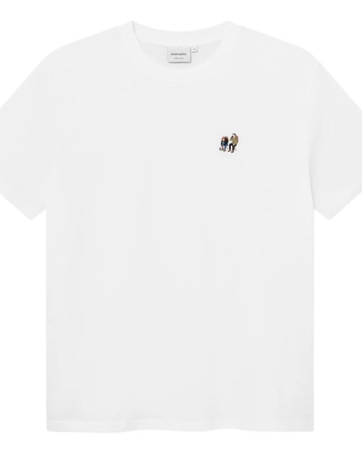 DEDICATED - T-Shirt Stockholm Camp Crew EMB - T-Shirt Gr S weiß