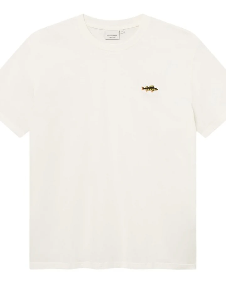 DEDICATED - T-Shirt Stockholm Perch EMB - T-Shirt Gr M weiß