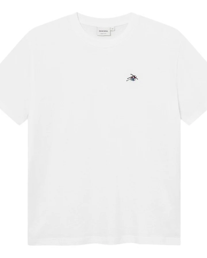 DEDICATED - T-Shirt Stockholm Ski Crash EMB - T-Shirt Gr S weiß