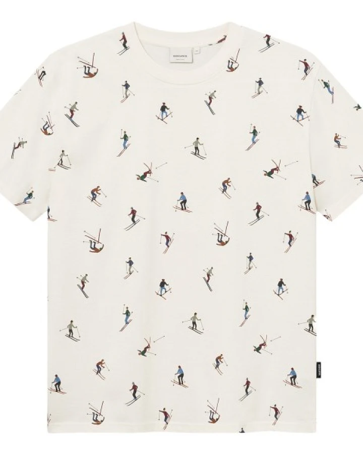 Produktseite: DEDICATED - T-Shirt Stockholm Ski Team AOP - T-Shirt Gr S weiß