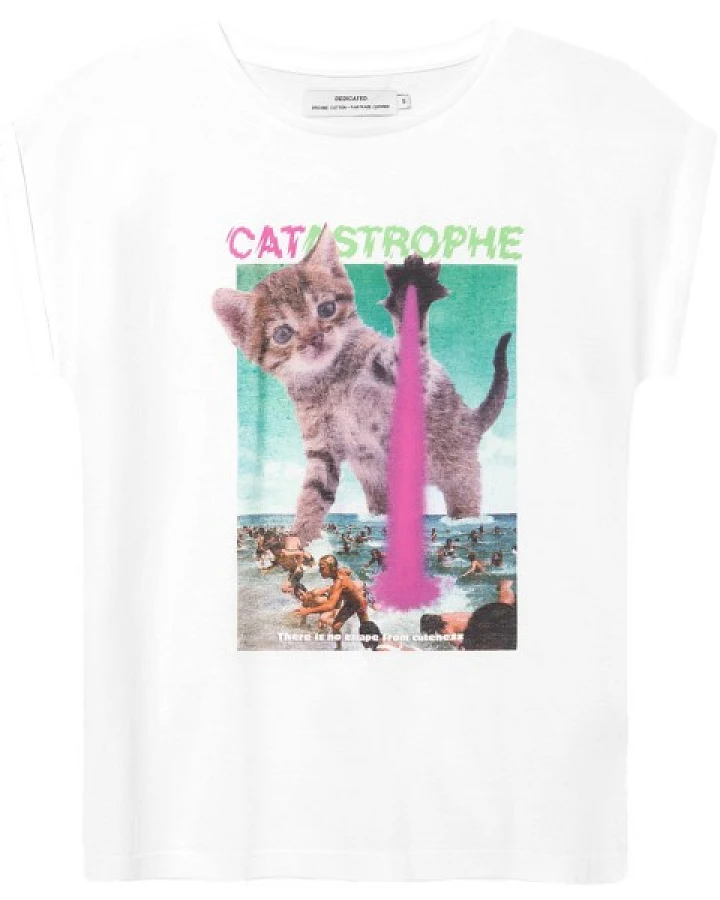 DEDICATED - Women's T-Shirt Visby Catastrophe - T-Shirt Gr XS weiß