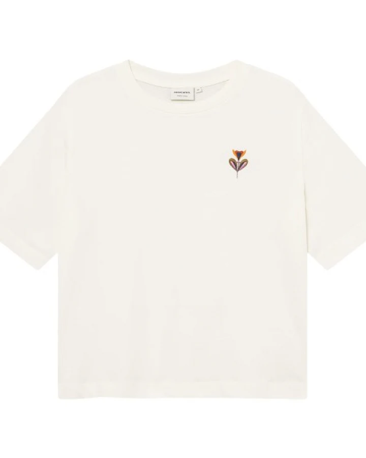 DEDICATED - Women's T-Shirt Vadstena Autumn Harvest EMB - T-Shirt Gr XS weiß