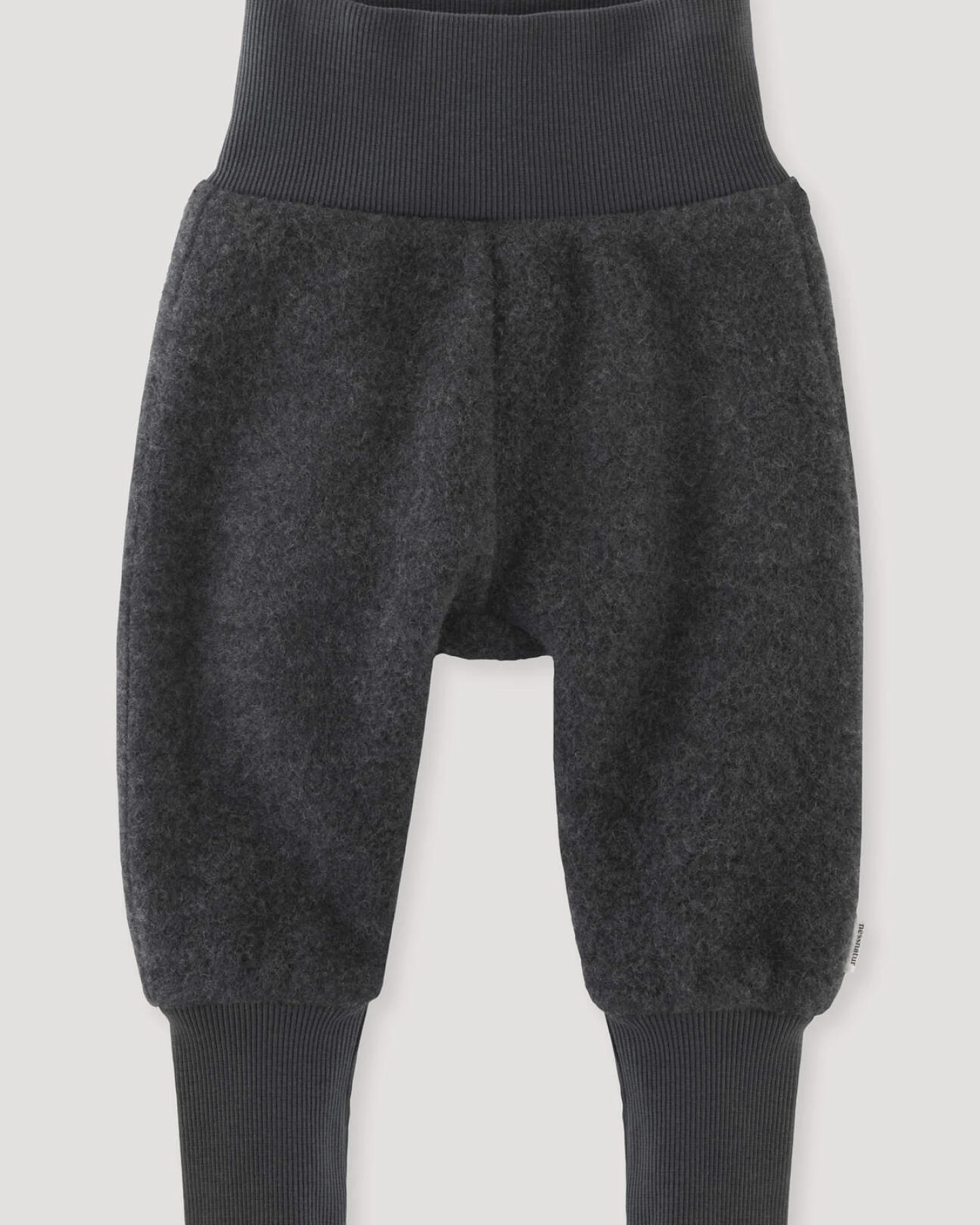 hessnatur Baby Wollfleece Hose aus Bio-Merinowolle - grau - Größe 62/68 – Ansicht 3