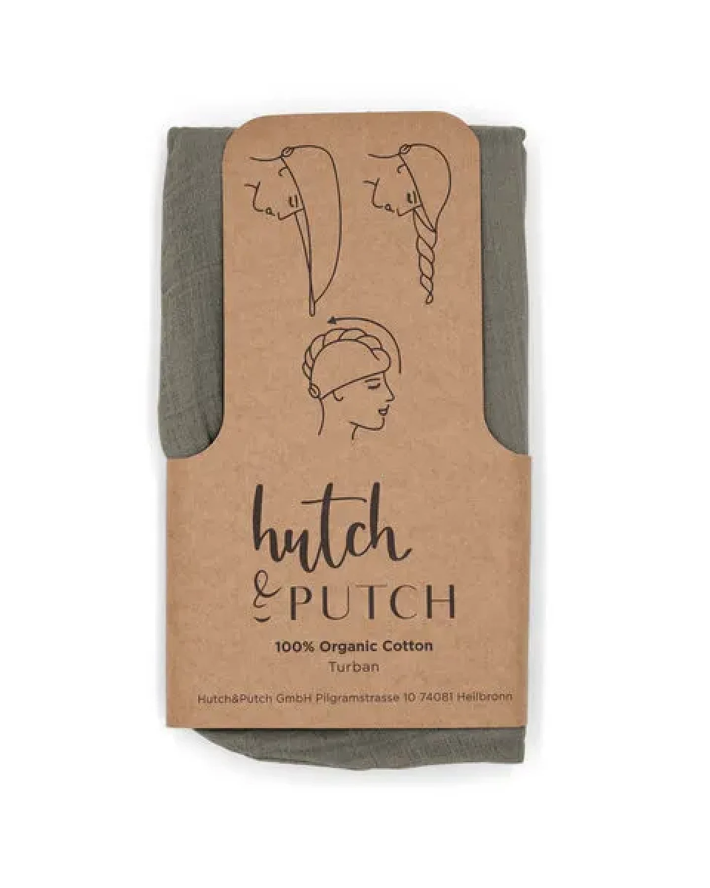 Hutch&Putch - Musselin Turban - Haarturban mit Knopf - aus 100% Bio Baumwolle - für langes und kurzes Haar geeignet - Saugstark und Kuschelweich – Ansicht 2