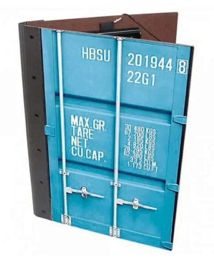 Werkhaus – Klemmmappe mit Hardcover „Container“ (Türkis)