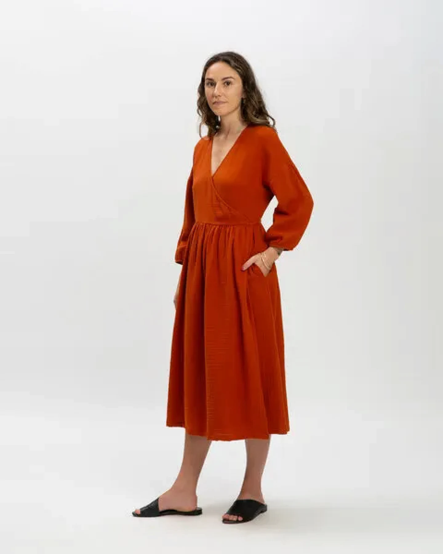 Matona Wickelkleid aus Musselin für Frauen / Muslin Dress – Ansicht 3