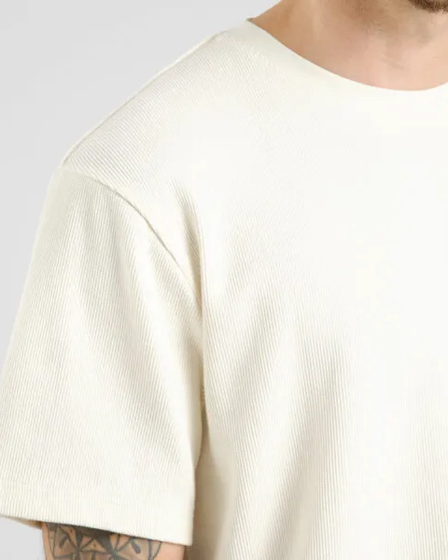 DEDICATED Herren T-Shirt aus Bio-Baumwolle - Danviken Waffle – Ansicht 3