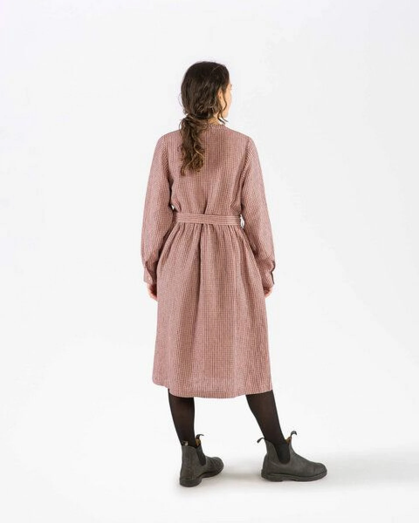 Matona Midikleid für Frauen aus Leinen / Belted Dress – Ansicht 2
