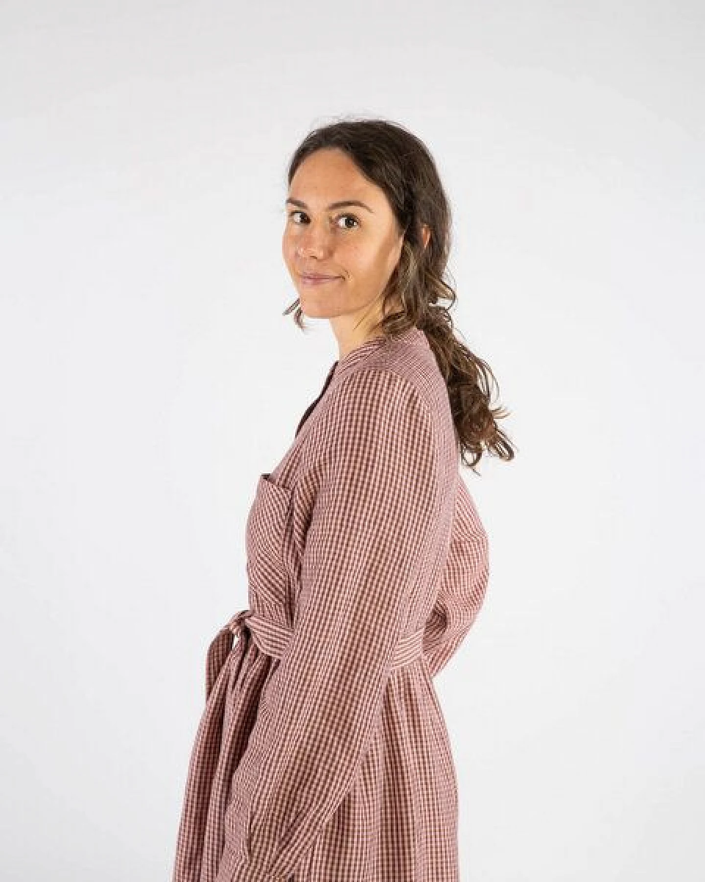 Matona Midikleid für Frauen aus Leinen / Belted Dress – Ansicht 3