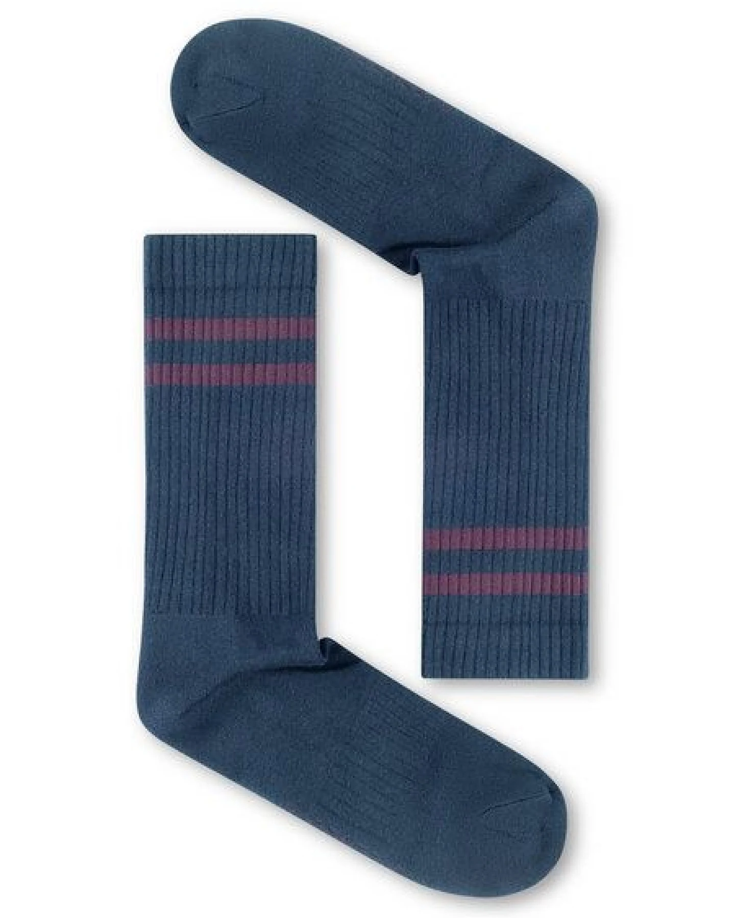 GREENBOMB Purple Stripes Tennis Socks - Lässige Socken aus Bio-Baumwoll Mix / hochwertiger Print / Fair & Vegan – Ansicht 2
