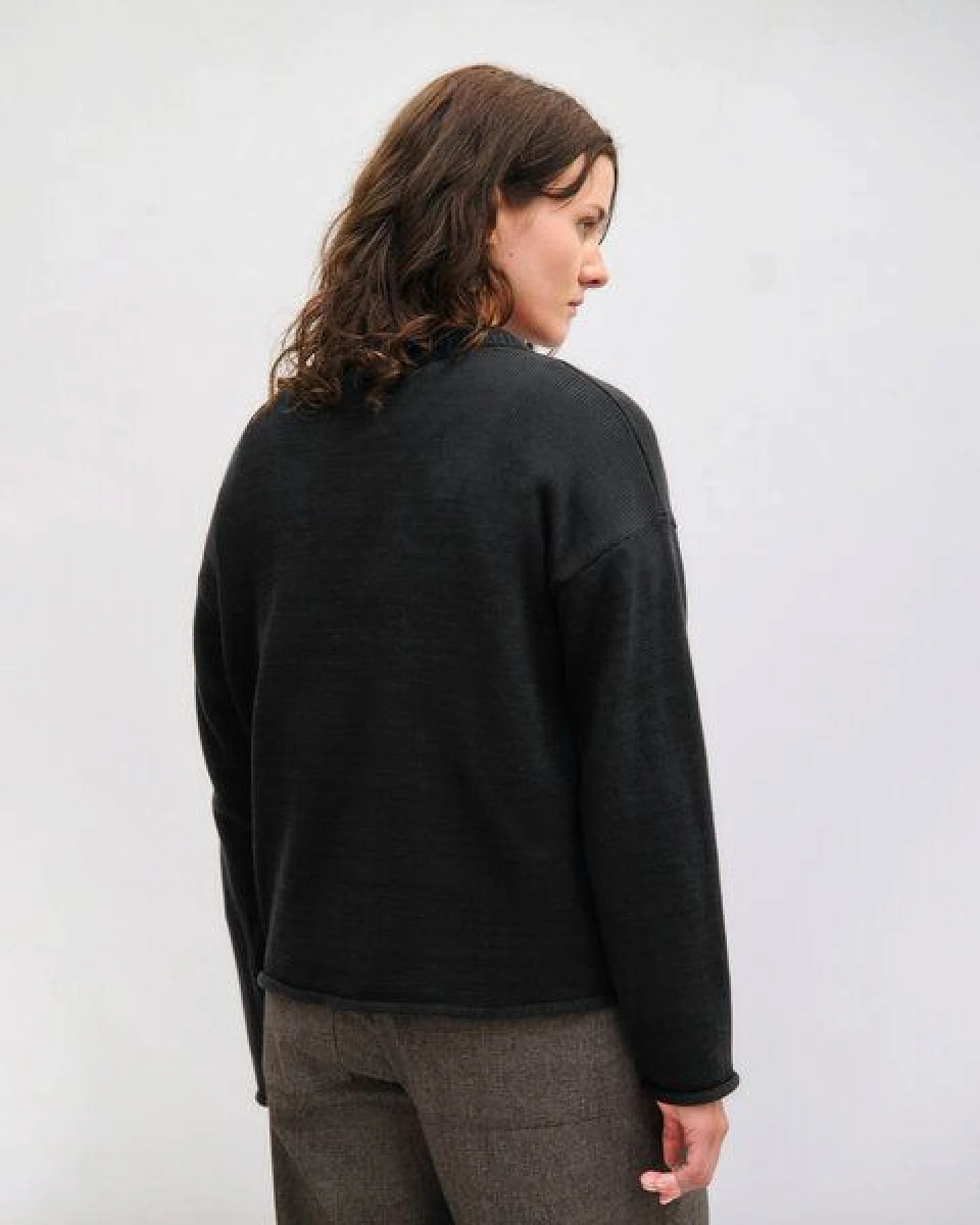 Rotholz Oversize Strickpullover – Ansicht 4