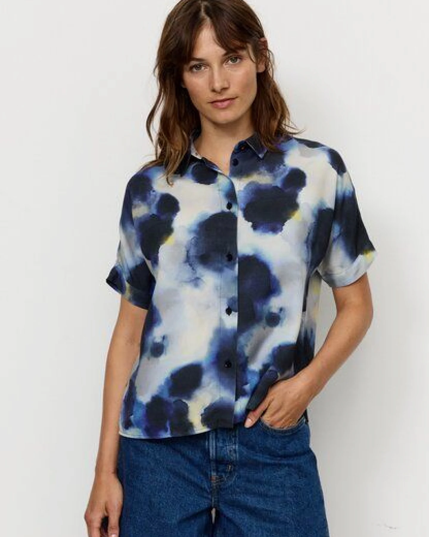 Damen Bluse aus LENZING ECOVERO Viskose - LOTUS WATERDROP - recolution – Ansicht 4