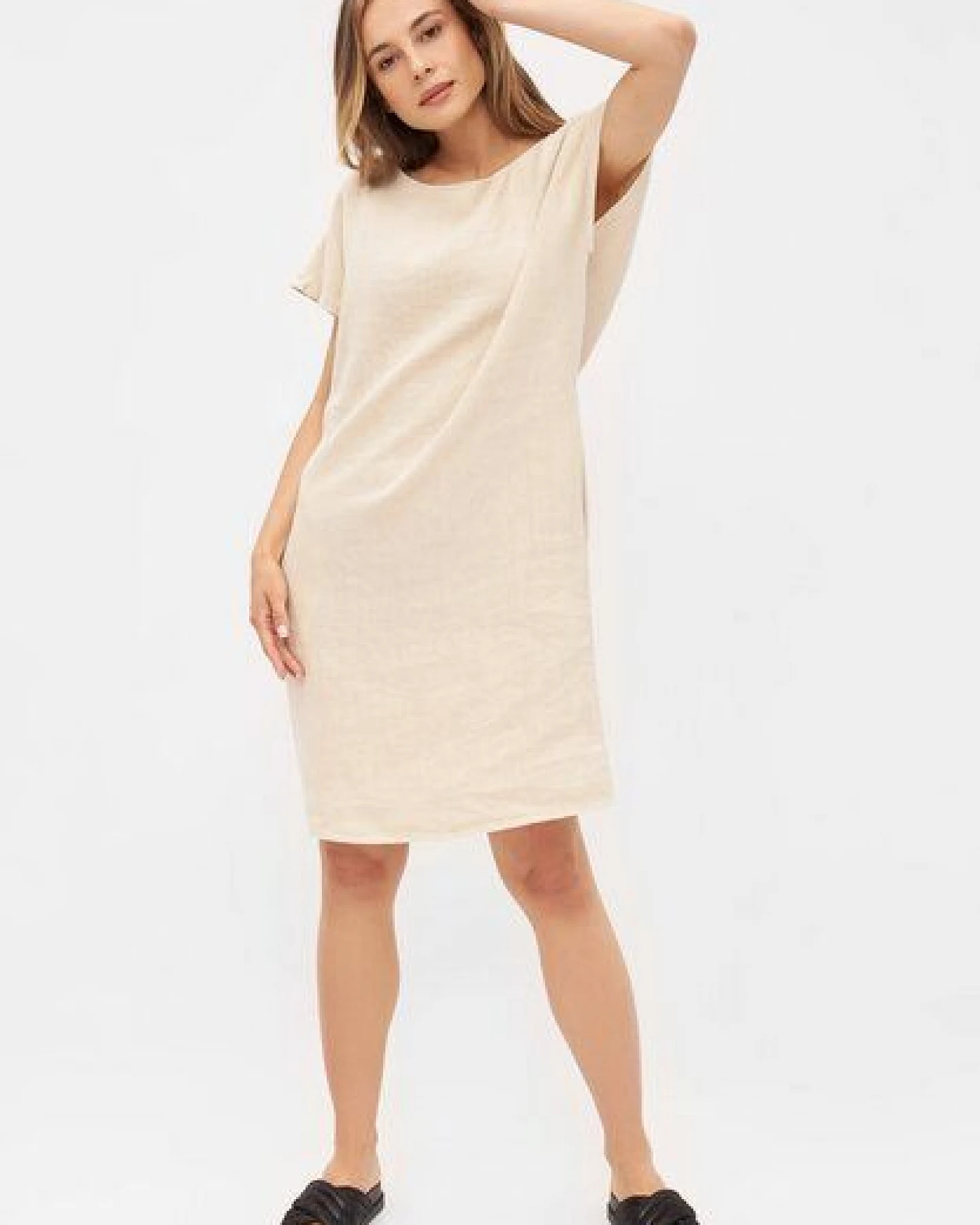 Givn Berlin Leinenkleid BLAIR aus Leinen - Beige (Linen) – Ansicht 2
