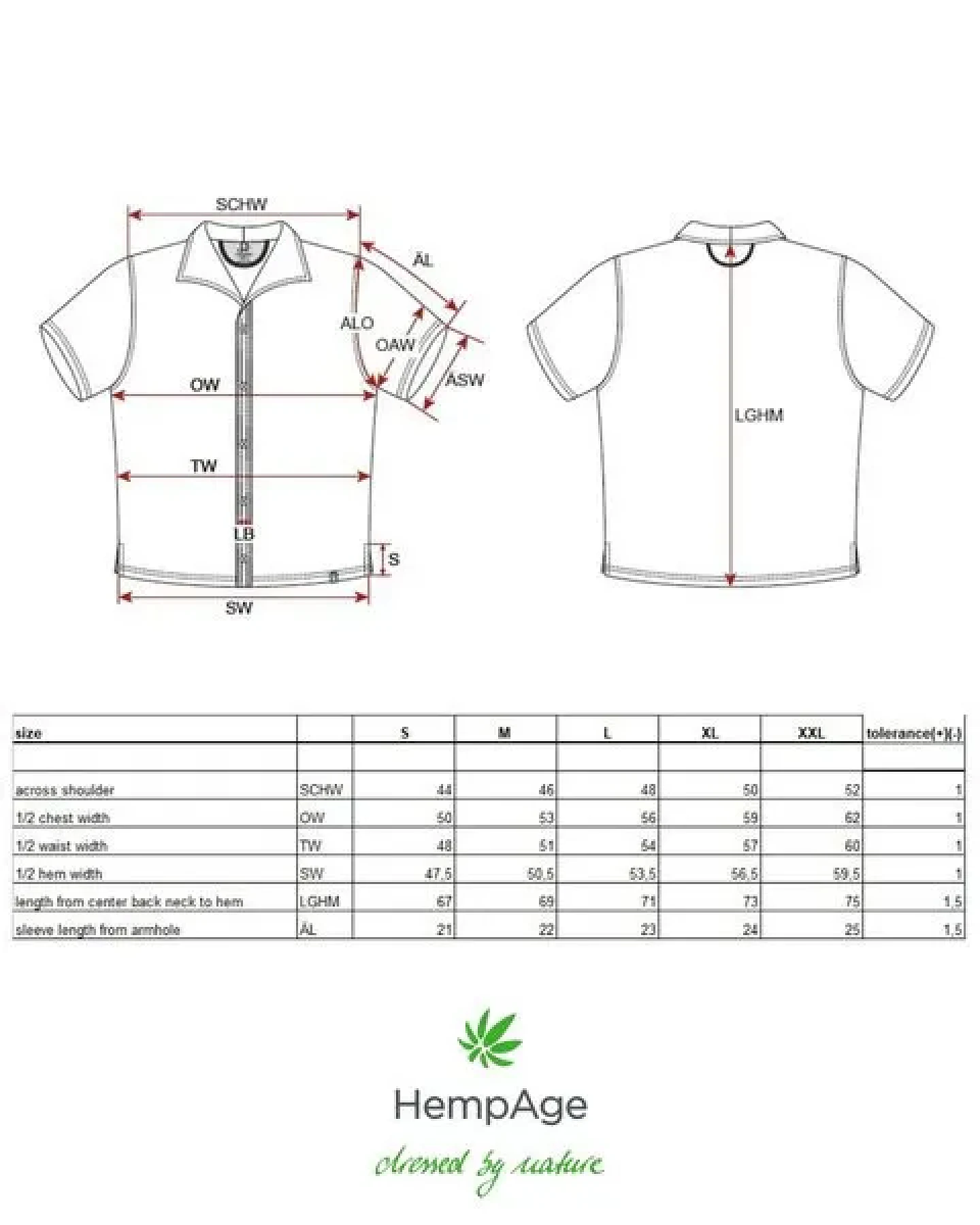 HempAge Jersey Pique Hemd Hanf/Biobaumwolle – Ansicht 2