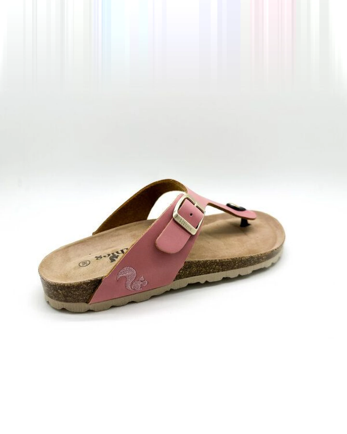 Vegane thies ® Eco Bio Thong Sandale aus rec. PET mit Kork-Tieffussbett – Ansicht 3