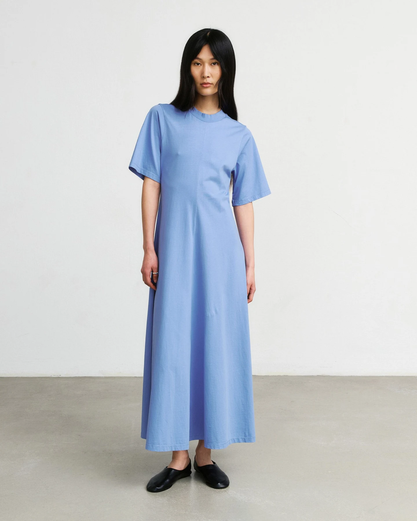 Rotholz Damen vegan Kleid Soft Blue – Ansicht 2