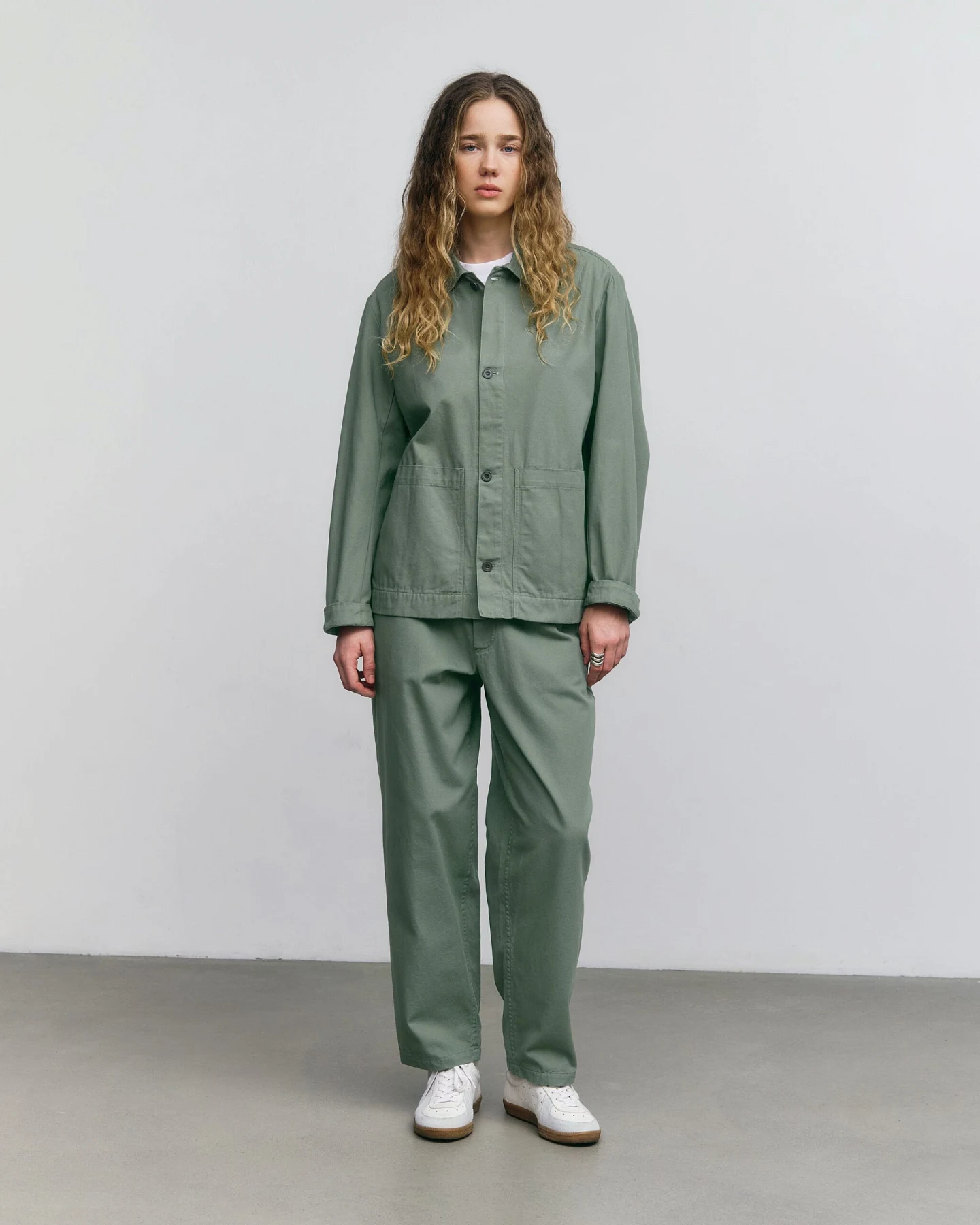 Rotholz Damen vegan Jacke Workwear Leaf Green – Ansicht 2