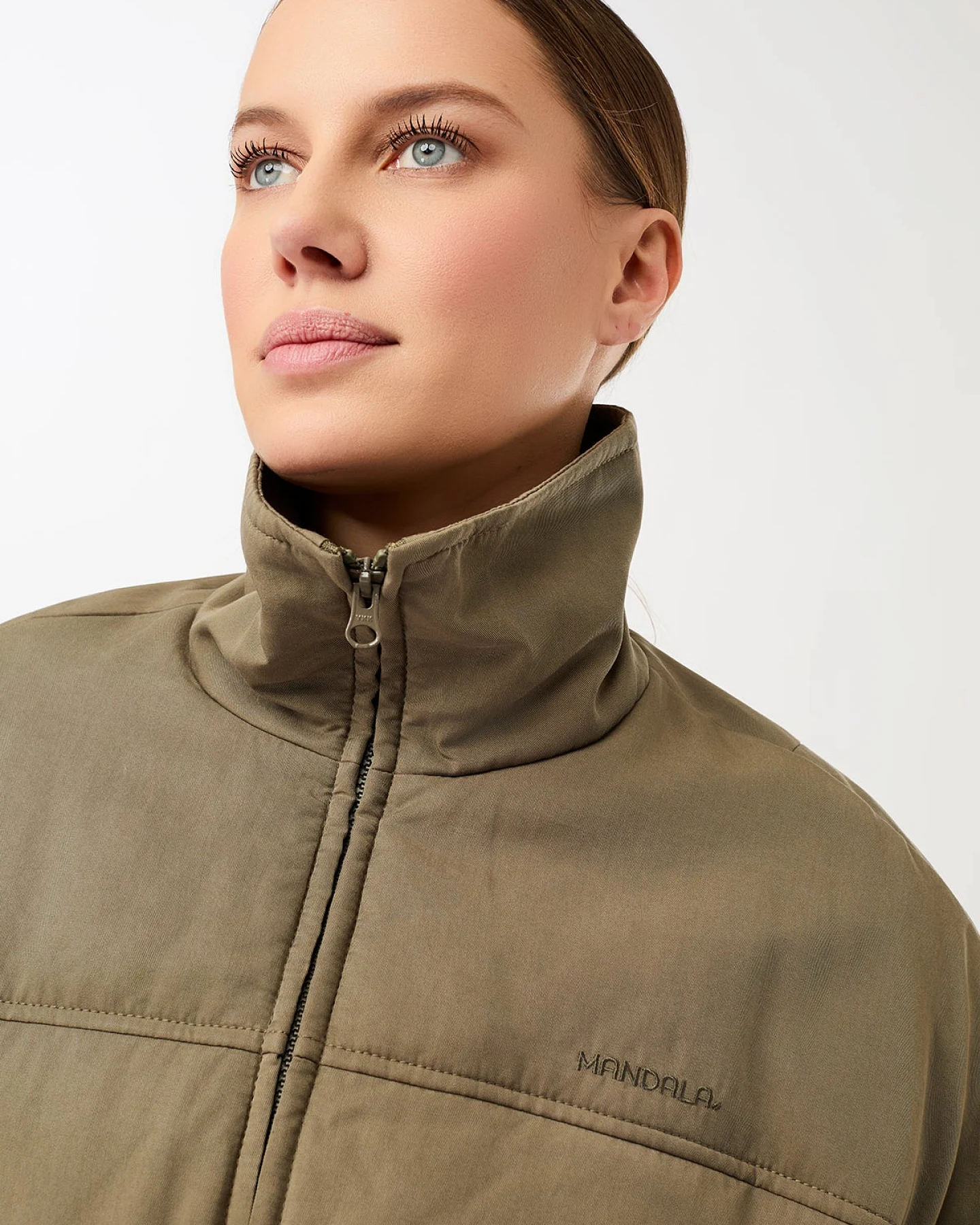 MANDALA Damen vegan Blouson Jacke Modern Moss – Ansicht 2