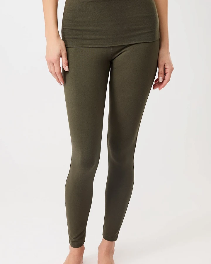 MANDALA Damen vegan Leggings Rolldown Leaf