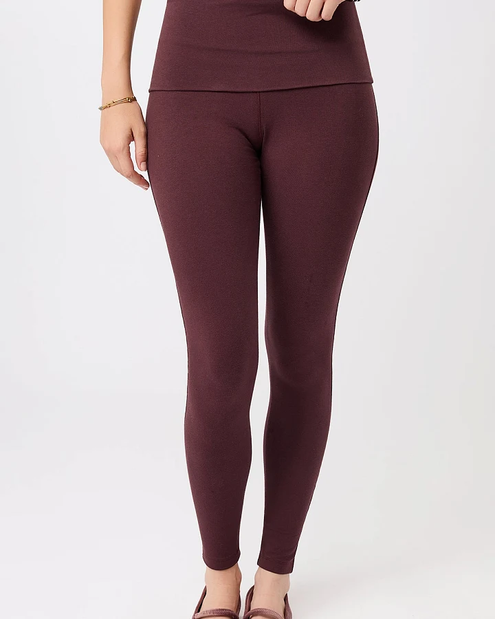 MANDALA Damen vegan Leggings Rolldown Ruby