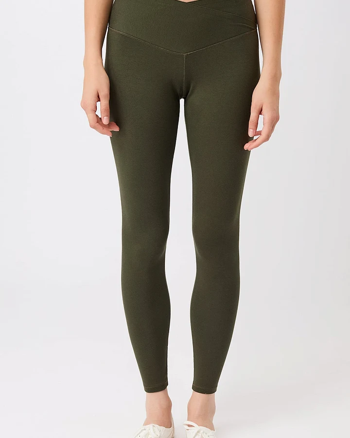 MANDALA Damen vegan Leggings Wrap Leaf