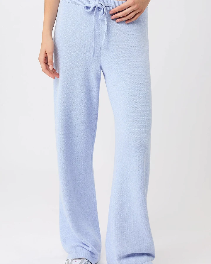 MANDALA Damen vegan Lounge Hose In Halcyon Blau