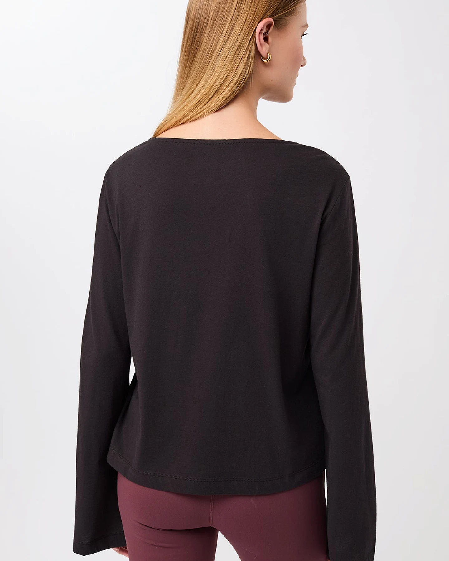 MANDALA Damen vegan Longsleeve Iconic Schwarz – Ansicht 2