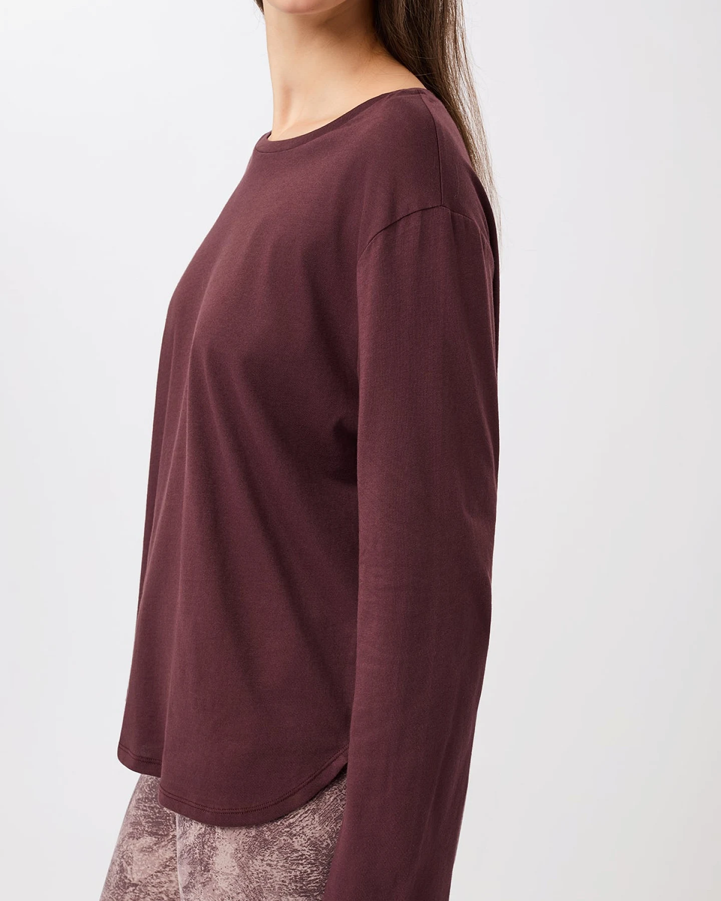 MANDALA Damen vegan Longsleeve Halfmoon Ruby – Ansicht 2