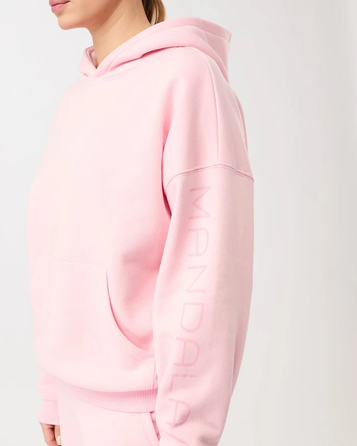 MANDALA Damen vegan Hoodie Basic Signature Soft Pink