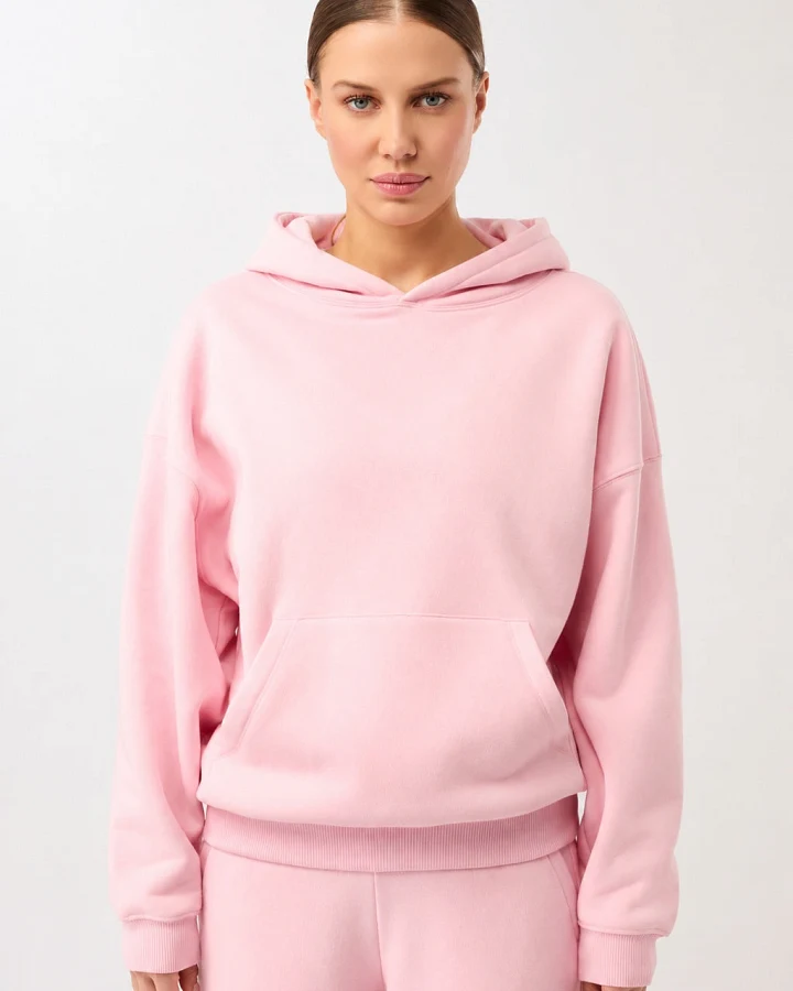 MANDALA Damen vegan Hoodie Basic Soft Pink