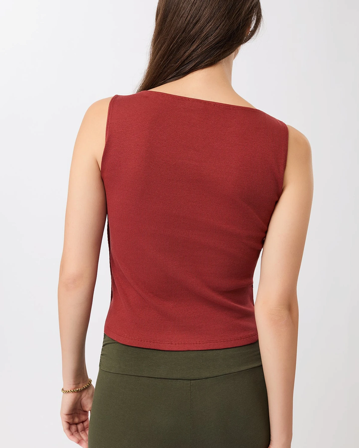MANDALA Damen vegan Top Side Button Siena – Ansicht 2