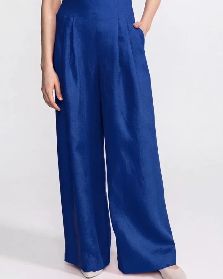 De IONESCU Damen vegan Hose Deva In Königsblau