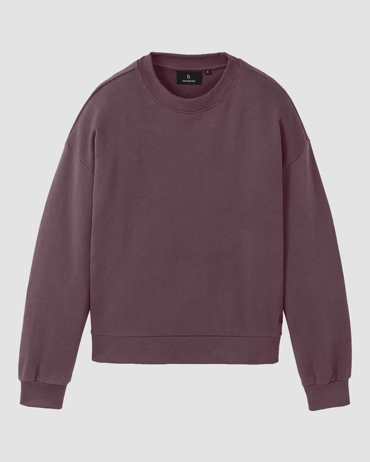 Recolution Damen vegan Sweatshirt Nerine Dark Grape