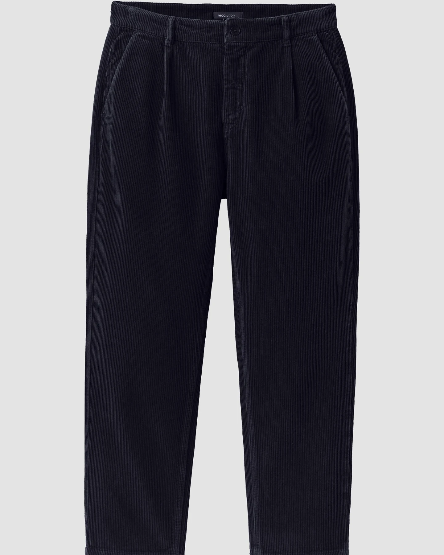 Recolution Herren vegan Hose Aus Eichen-Cord Dunkelblau – Ansicht 2
