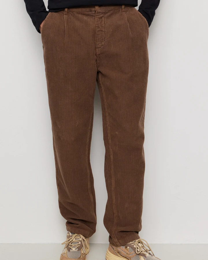 Recolution Herren vegan Hose Aus Eichen-Cord, Kaffeefarben