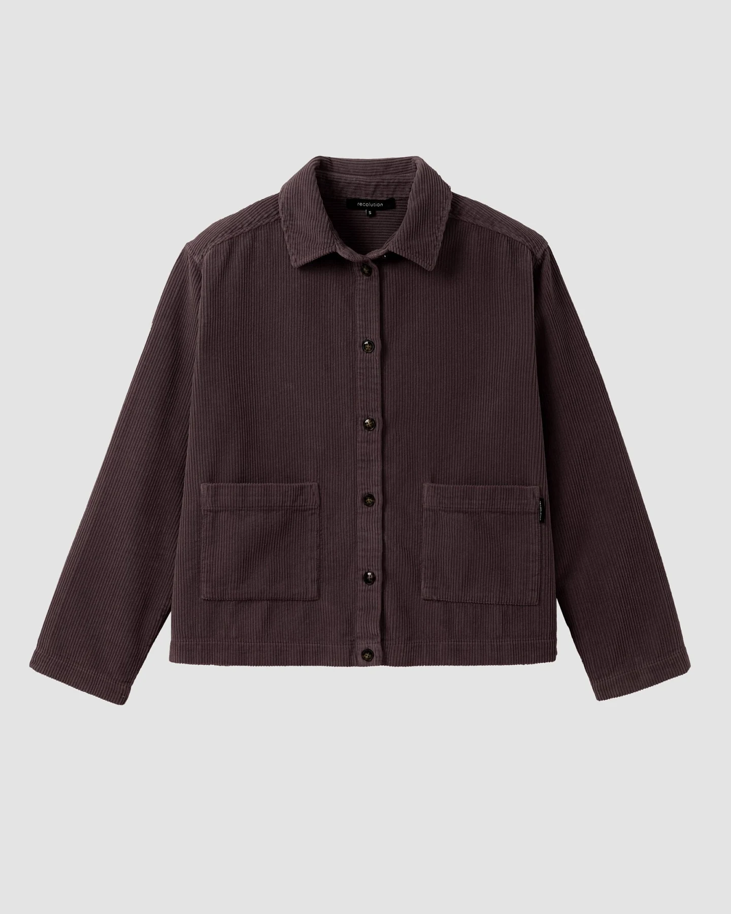 Recolution Damen vegan Overshirt Rhodea Dark Grape – Ansicht 2