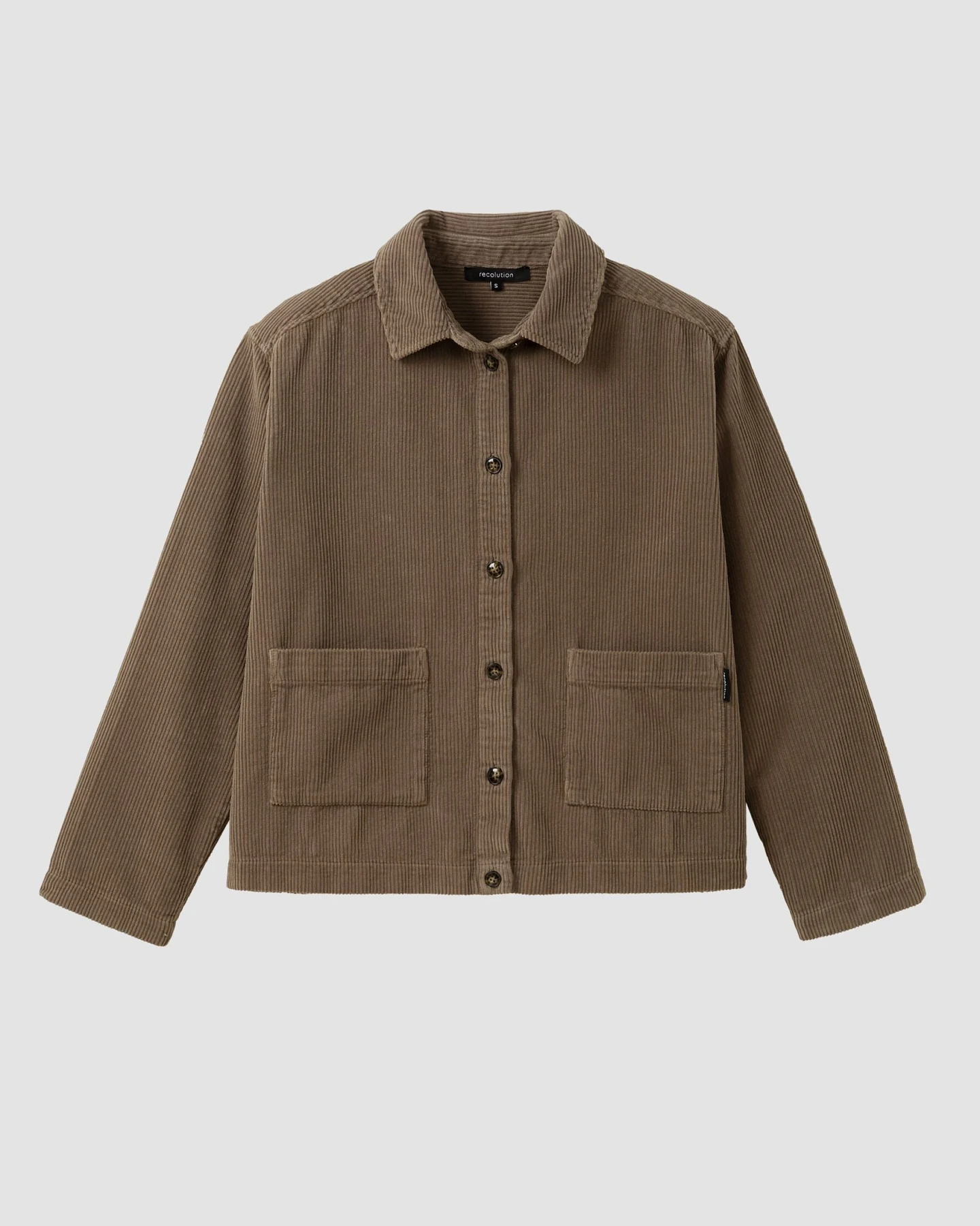Recolution Damen vegan Overshirt Rhodea Vintage Braun – Ansicht 2