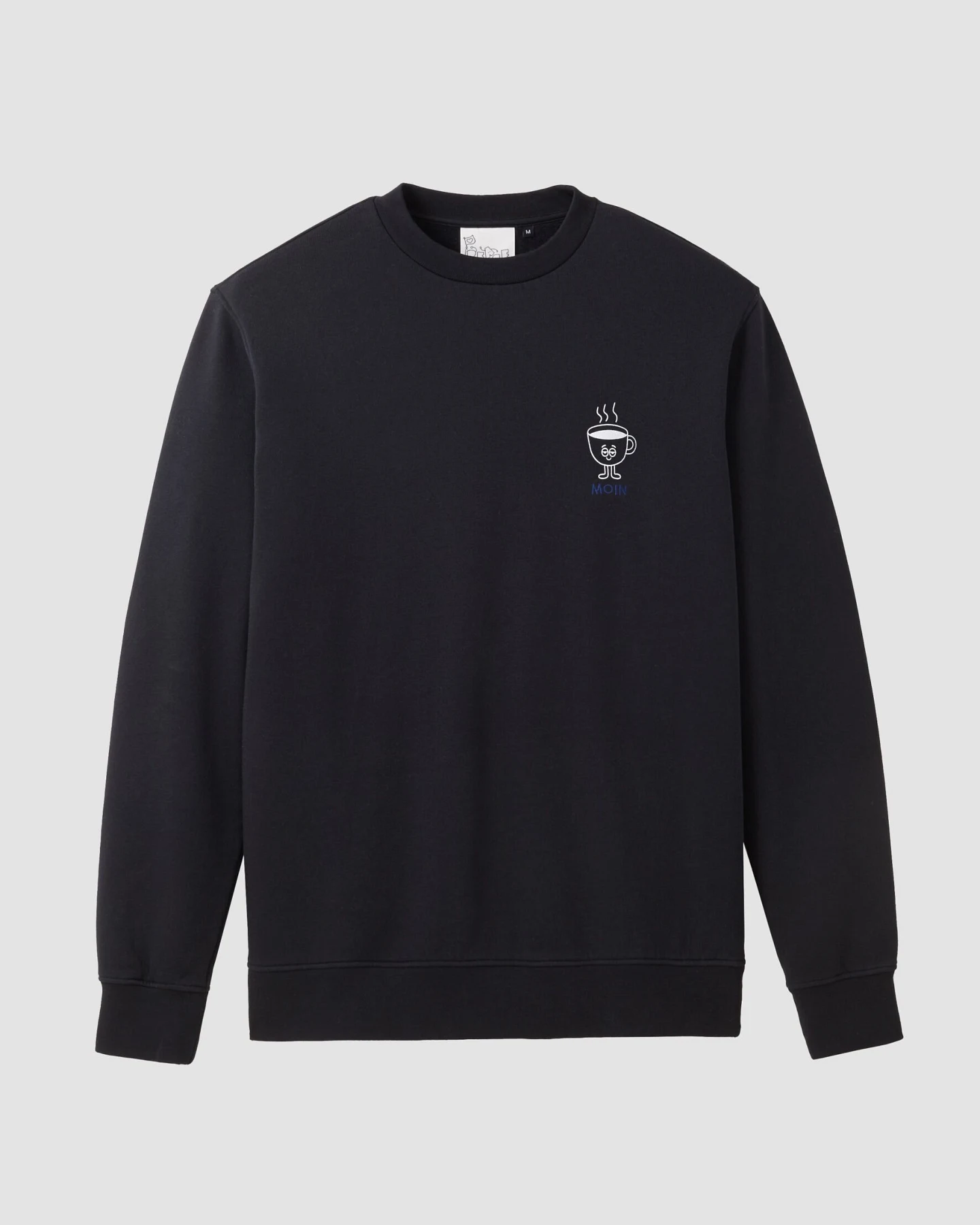 Recolution Herren vegan Sweatshirt Tamarillo Moin Schwarz – Ansicht 2