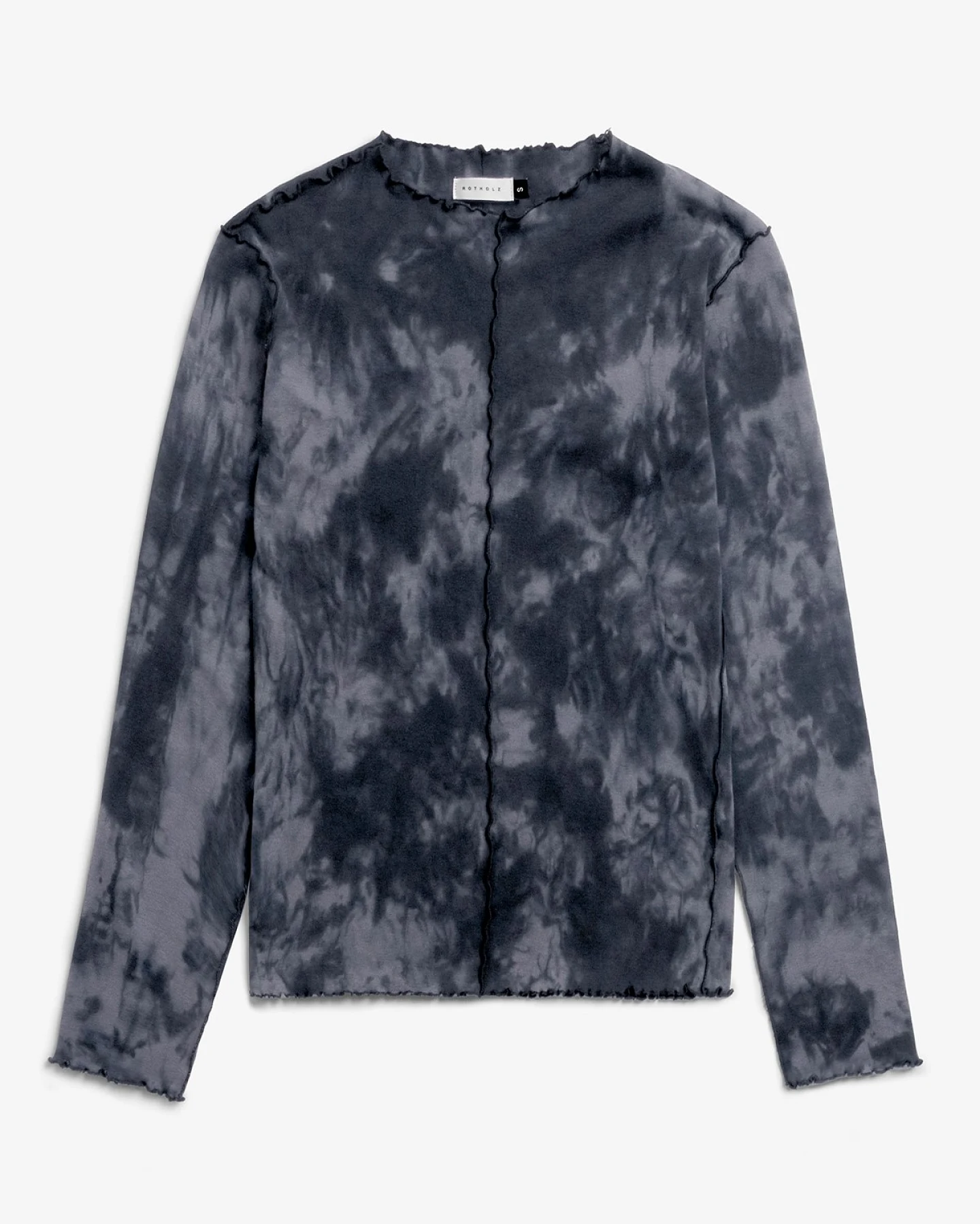 Longsleeve Pin-Tucked Tie Die Schwarz – Ansicht 6
