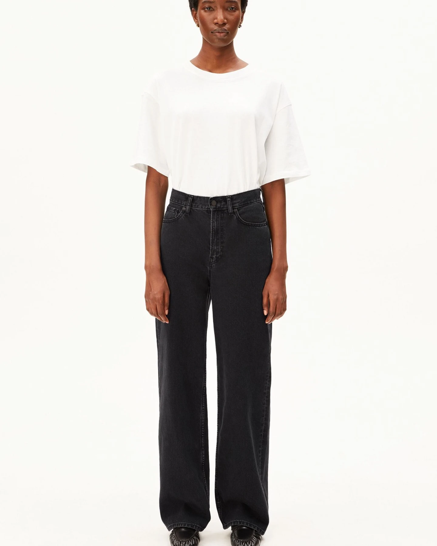 Jeans Enijaa High Waist Wide Ebony Black – Ansicht 3