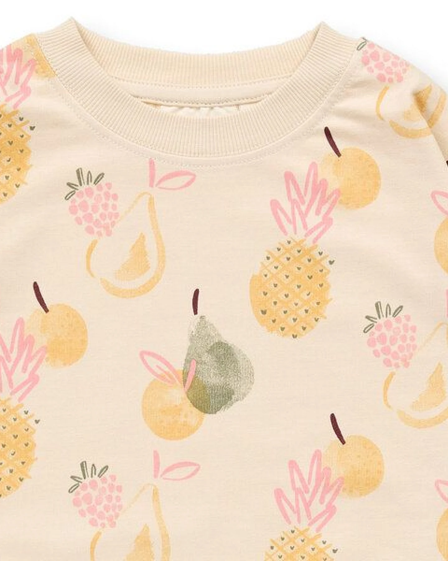sense-organics Kinder Sweatshirt mit Früchtedruck, Modell DARI – Ansicht 2