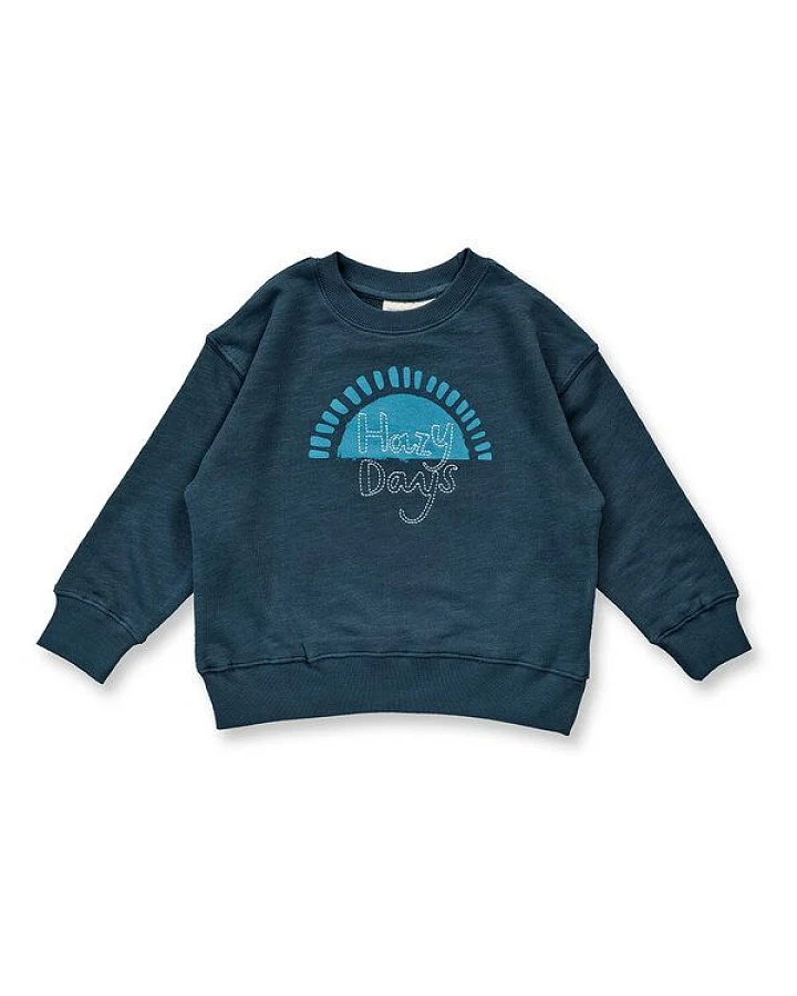 Sense Organics Kinder Sweatshirt mit Sonnenstickerei, Modell DARI