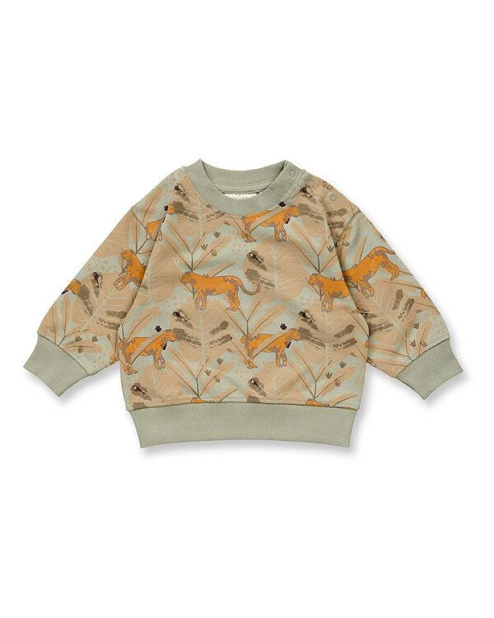 Sense Organics Baby Sweatshirt mit Dschungeldruck, Modell SIAM